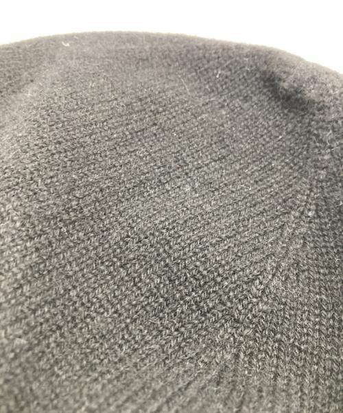 Acne studios（アクネ ストゥディオズ）ACNE STUDIOS (アクネ ストゥディオズ) ロゴ入りカシミヤビーニー ブラックの古着・服飾アイテム