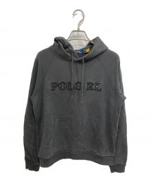 POLO RALPH LAUREN（ポロ・ラルフローレン）の古着「スタッズ ロゴ パーカー」｜グレー
