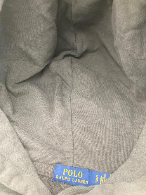 POLO RALPH LAUREN（ポロ・ラルフローレン）POLO RALPH LAUREN (ポロ・ラルフローレン) スタッズ ロゴ パーカー グレー サイズ:Sの古着・服飾アイテム