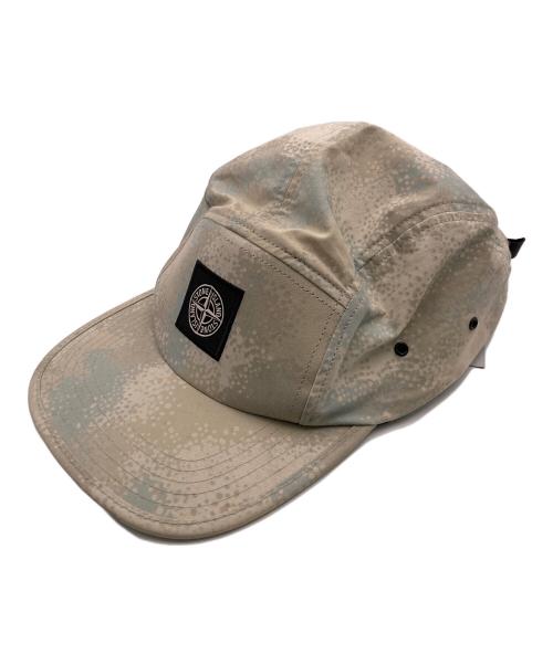 STONE ISLAND（ストーンアイランド）STONE ISLAND (ストーンアイランド) Camo Devoré 5 Panel Cap/キャップ ベージュの古着・服飾アイテム