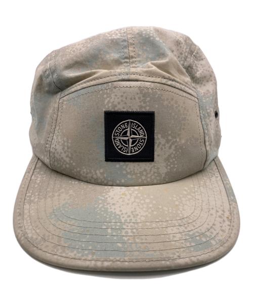 STONE ISLAND（ストーンアイランド）STONE ISLAND (ストーンアイランド) Camo Devoré 5 Panel Cap/キャップ ベージュの古着・服飾アイテム