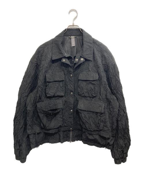UNAFFECTED（アンアフェクテッド）UNAFFECTED (アンアフェクテッド) クリンクルレイヤージャケット ブラック サイズ:Lの古着・服飾アイテム