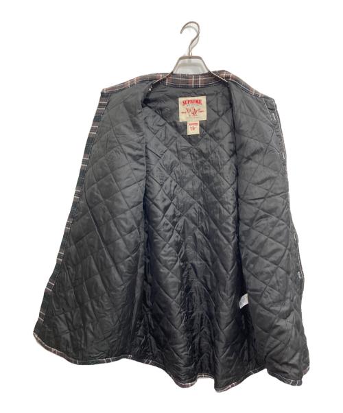 SUPREME（シュプリーム）SUPREME (シュプリーム) TRUE RELIGION (トゥルー レリジョン) Quilted Lined Plaid Flannel Shirt ブラウン サイズ:Lの古着・服飾アイテム