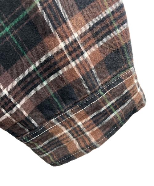 SUPREME（シュプリーム）SUPREME (シュプリーム) TRUE RELIGION (トゥルー レリジョン) Quilted Lined Plaid Flannel Shirt ブラウン サイズ:Lの古着・服飾アイテム