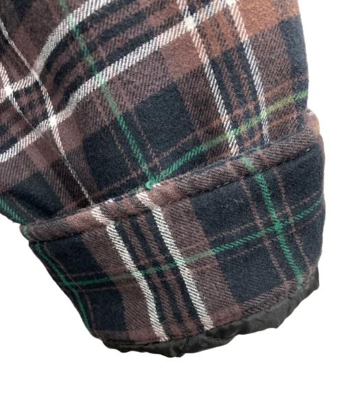 SUPREME（シュプリーム）SUPREME (シュプリーム) TRUE RELIGION (トゥルー レリジョン) Quilted Lined Plaid Flannel Shirt ブラウン サイズ:Lの古着・服飾アイテム