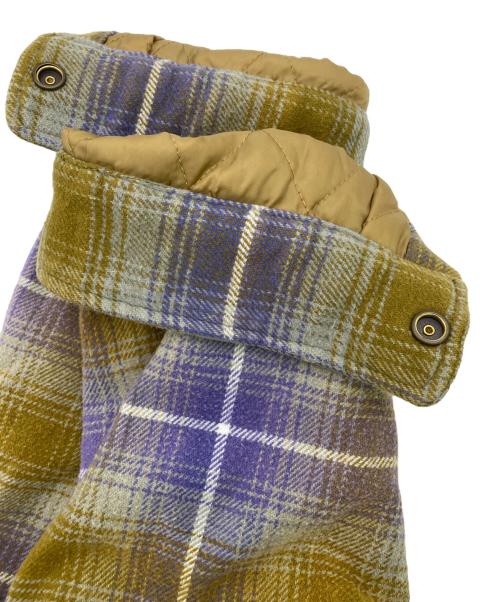 SUPREME（シュプリーム）Supreme (シュプリーム) SHEARLING LINED FLANNEL SHIRT ベージュ×パープル サイズ:Lの古着・服飾アイテム
