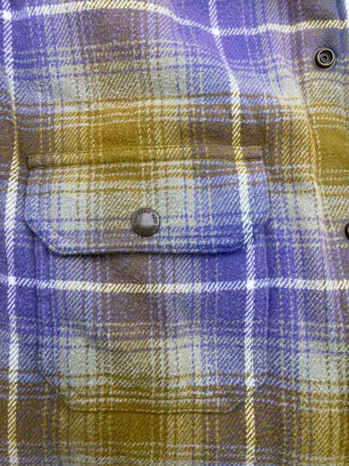 SUPREME（シュプリーム）Supreme (シュプリーム) SHEARLING LINED FLANNEL SHIRT ベージュ×パープル サイズ:Lの古着・服飾アイテム
