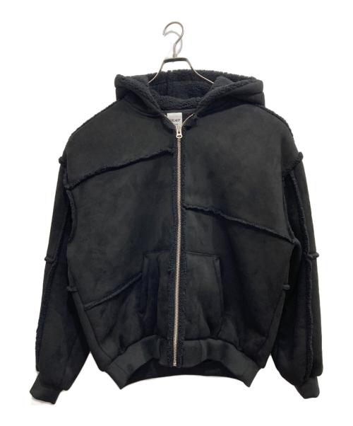 PALACE（パレス）PALACE (パレス) PATCH ME UP SHEARLING JACKET ブラック サイズ:MEDIUMの古着・服飾アイテム
