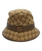 GUCCIグッチ）の古着「GGキャンバス バケットハット」｜ベージュ