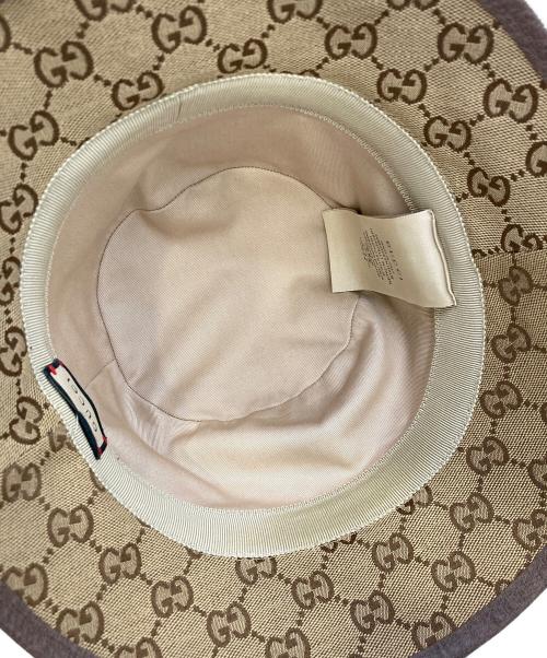 GUCCI（グッチ）GUCCI (グッチ) GGキャンバス バケットハット ベージュ サイズ:Sの古着・服飾アイテム