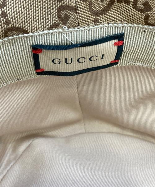 GUCCI（グッチ）GUCCI (グッチ) GGキャンバス バケットハット ベージュ サイズ:Sの古着・服飾アイテム