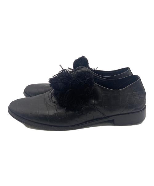 suicoke（スイコック）suicoke (スイコック) Midorikawa (ミドリカワ) ポンポンオックスフォードシューズ ブラック サイズ:UK9の古着・服飾アイテム