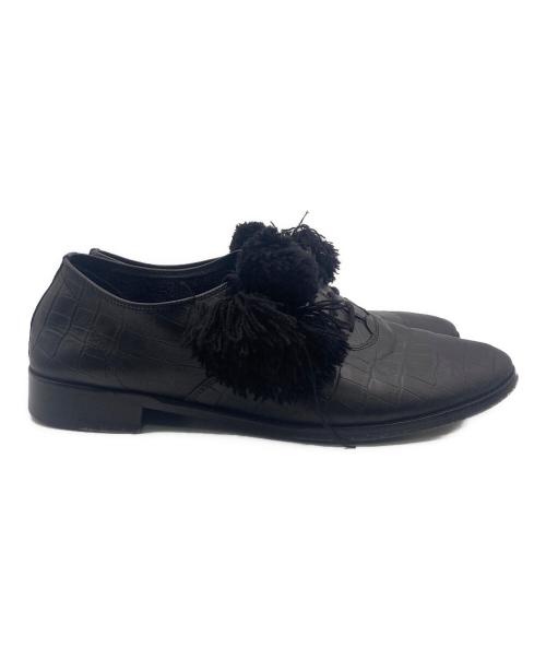 suicoke（スイコック）suicoke (スイコック) Midorikawa (ミドリカワ) ポンポンオックスフォードシューズ ブラック サイズ:UK9の古着・服飾アイテム