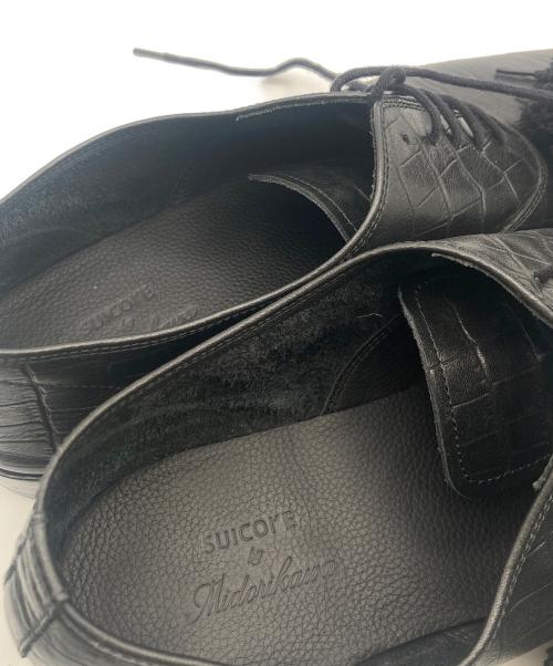 suicoke（スイコック）suicoke (スイコック) Midorikawa (ミドリカワ) ポンポンオックスフォードシューズ ブラック サイズ:UK9の古着・服飾アイテム