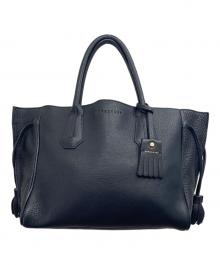 LONGCHAMP（ロンシャン）の古着「ペネロペレザートートバッグ」｜ネイビー