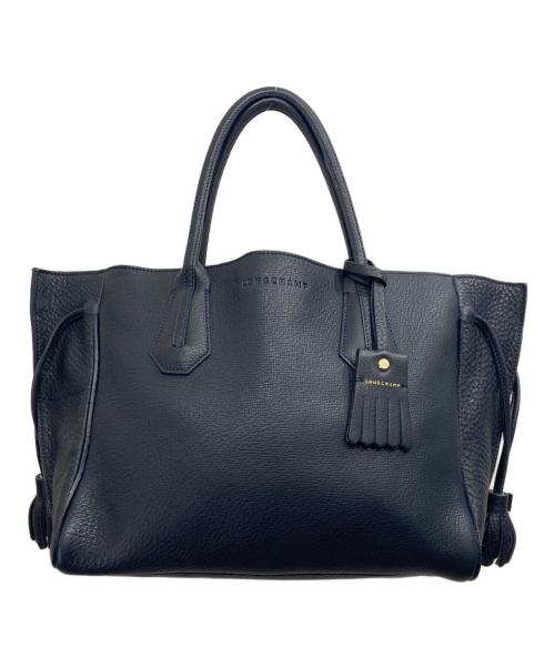 LONGCHAMP（ロンシャン）LONGCHAMP (ロンシャン) ペネロペレザートートバッグ ネイビーの古着・服飾アイテム