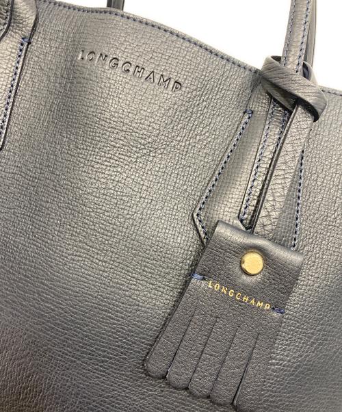 LONGCHAMP（ロンシャン）LONGCHAMP (ロンシャン) ペネロペレザートートバッグ ネイビーの古着・服飾アイテム