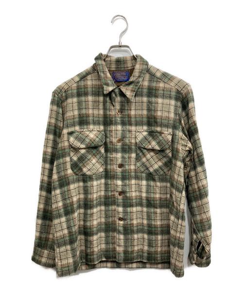 PENDLETON（ペンドルトン）PENDLETON (ペンドルトン) ボードシャツ グリーン×ブラウン サイズ:Lの古着・服飾アイテム