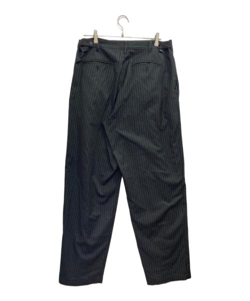 stussy（ステューシー）stussy (ステューシー) STRIPED VOLUME PLEATED TROUSER ブラック サイズ:34の古着・服飾アイテム