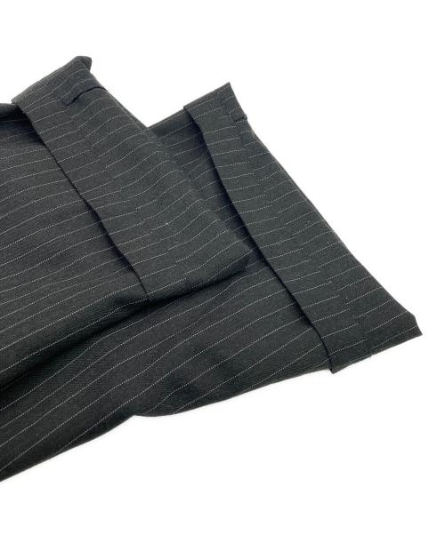 stussy（ステューシー）stussy (ステューシー) STRIPED VOLUME PLEATED TROUSER ブラック サイズ:34の古着・服飾アイテム