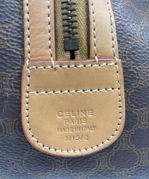 CELINE（セリーヌ）CELINE (セリーヌ) マカダム柄ミニボストンバッグ ブラウンの古着・服飾アイテム