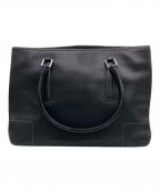 COACHコーチ）の古着「レザートートバッグ」｜ブラック