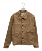 BURGUS PLUSバーガスプラス）の古着「13.5oz Heavy Duck 1st Type Jacket」｜ブラウン