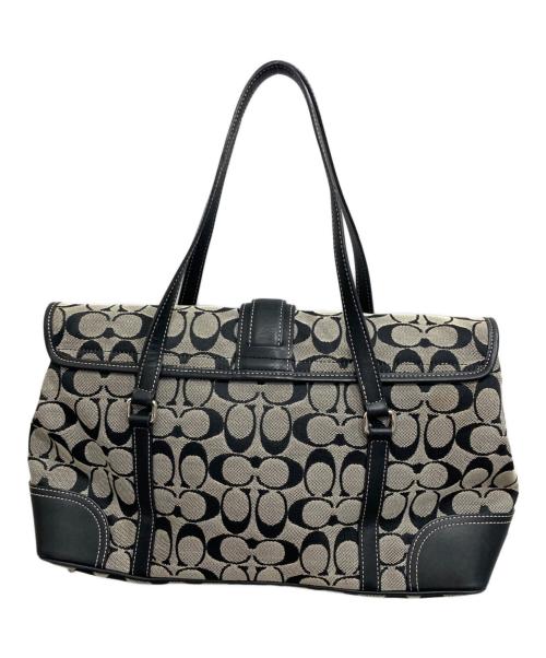 COACH（コーチ）COACH (コーチ) シグネチャーハンドバッグ グレーの古着・服飾アイテム