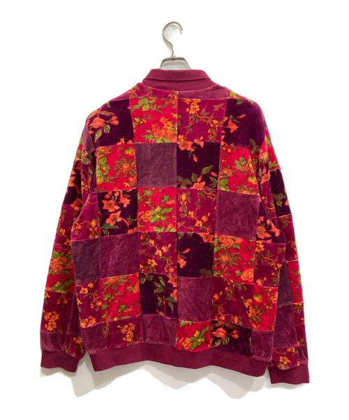 SUPREME（シュプリーム）SUPREME (シュプリーム) Floral Patchwork Velour L/S Polo レッド サイズ:Lの古着・服飾アイテム