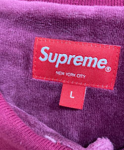 SUPREME（シュプリーム）SUPREME (シュプリーム) Floral Patchwork Velour L/S Polo レッド サイズ:Lの古着・服飾アイテム