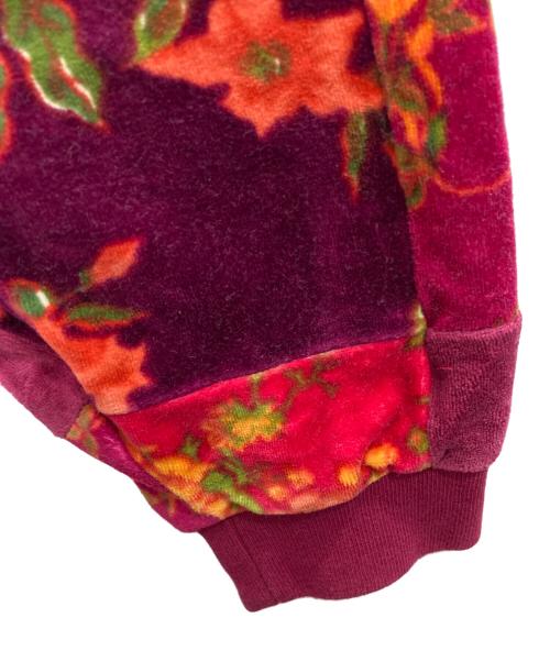 SUPREME（シュプリーム）SUPREME (シュプリーム) Floral Patchwork Velour L/S Polo レッド サイズ:Lの古着・服飾アイテム