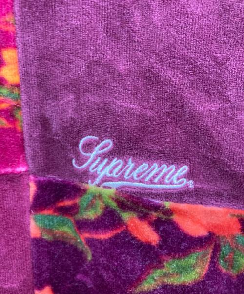 SUPREME（シュプリーム）SUPREME (シュプリーム) Floral Patchwork Velour L/S Polo レッド サイズ:Lの古着・服飾アイテム