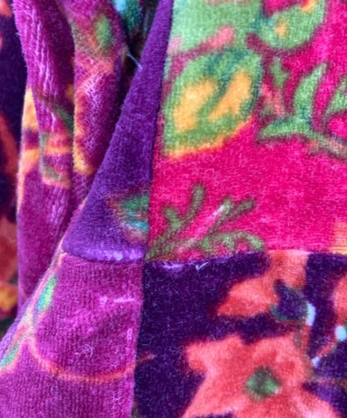 SUPREME（シュプリーム）SUPREME (シュプリーム) Floral Patchwork Velour L/S Polo レッド サイズ:Lの古着・服飾アイテム