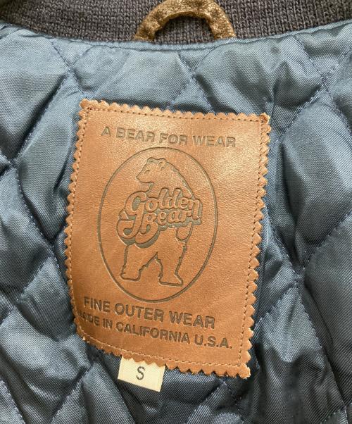 Golden Bear（ゴールデンベア）Golden Bear (ゴールデンベア) ウールレザースタジャン ネイビー×ブラウン サイズ:Sの古着・服飾アイテム
