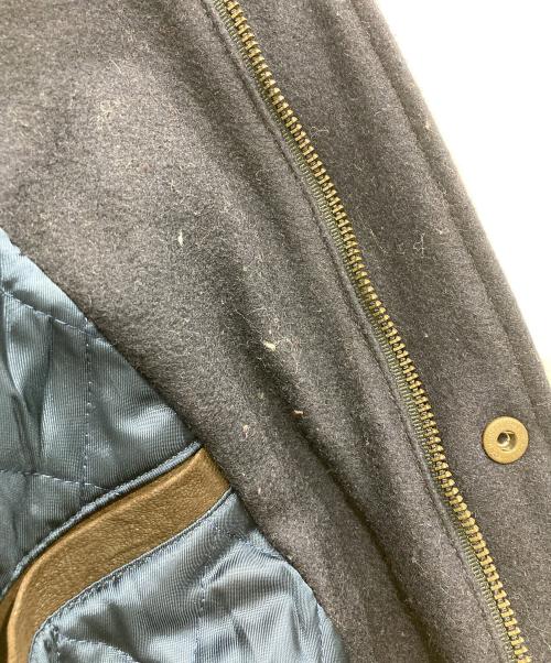 Golden Bear（ゴールデンベア）Golden Bear (ゴールデンベア) ウールレザースタジャン ネイビー×ブラウン サイズ:Sの古着・服飾アイテム