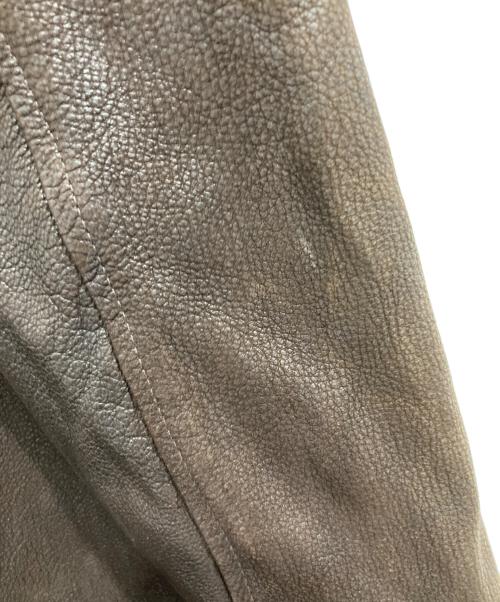 Golden Bear（ゴールデンベア）Golden Bear (ゴールデンベア) ウールレザースタジャン ネイビー×ブラウン サイズ:Sの古着・服飾アイテム