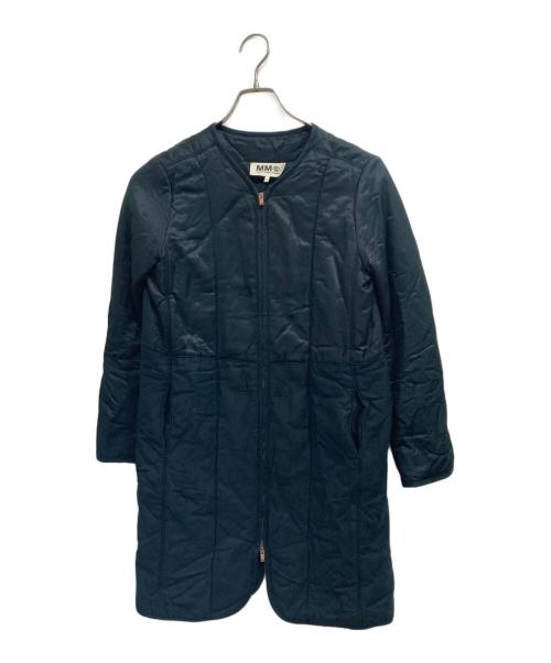 MM6 Maison Margiela（エムエムシックスメゾンマルジェラ）MM6 Maison Margiela (エムエムシックスメゾンマルジェラ) 切替ジップアップ ノーカラージャケット ブラック サイズ:36の古着・服飾アイテム