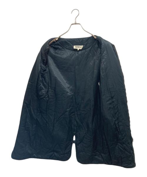 MM6 Maison Margiela（エムエムシックスメゾンマルジェラ）MM6 Maison Margiela (エムエムシックスメゾンマルジェラ) 切替ジップアップ ノーカラージャケット ブラック サイズ:36の古着・服飾アイテム
