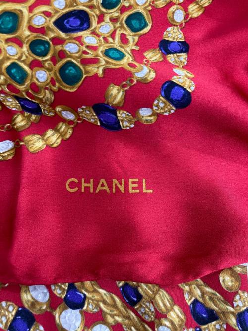 CHANEL（シャネル）CHANEL (シャネル) シルクスカーフ レッドの古着・服飾アイテム