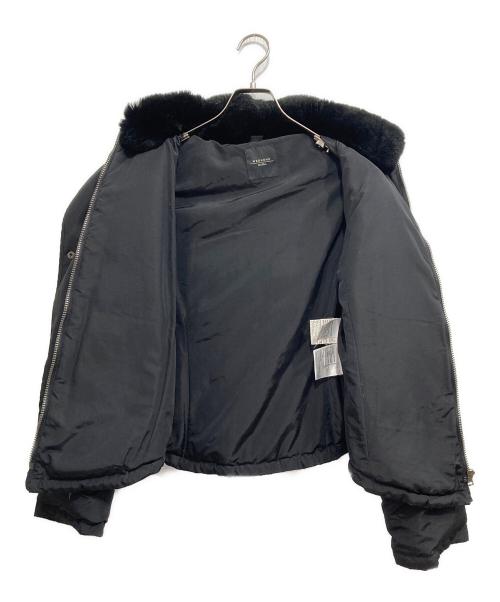 WEEKEND Max Mara（ウィークエンド マックスマーラ）Weekend Max Mara (ウィークエンド マックスマーラ) ファー付中綿ジャケット ブラック サイズ:40の古着・服飾アイテム