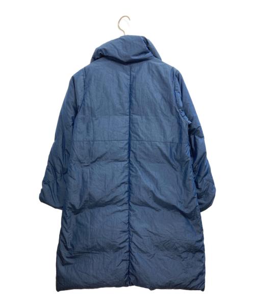 GRANDMA MAMA DAUGHTER（グランマママドーター）GRANDMA MAMA DAUGHTER (グランマママドーター) ラウンドカラーダウンコート ブルーの古着・服飾アイテム