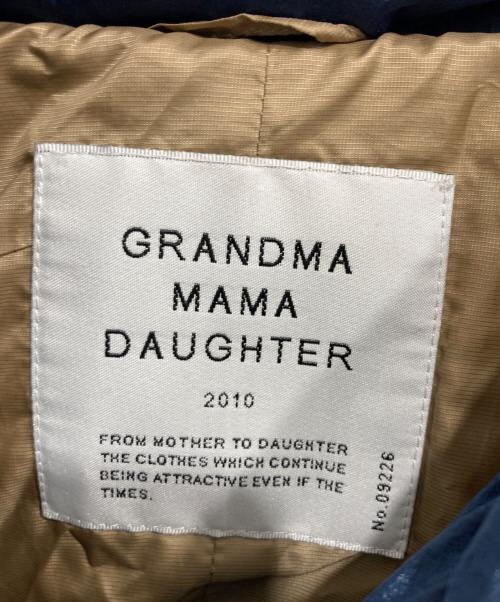 GRANDMA MAMA DAUGHTER（グランマママドーター）GRANDMA MAMA DAUGHTER (グランマママドーター) ラウンドカラーダウンコート ブルーの古着・服飾アイテム