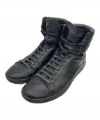 Saint Laurent Parisサンローランパリ）の古着「レザーハイカットスニーカー」｜ブラック