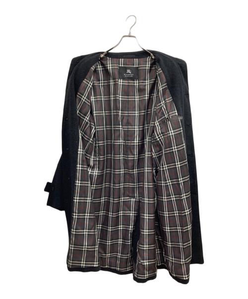 BURBERRY BLACK LABEL（バーバリーブラックレーベル）BURBERRY BLACK LABEL (バーバリーブラックレーベル) ウールカシミヤ比翼ステンカラーコート グレー サイズ:LLの古着・服飾アイテム