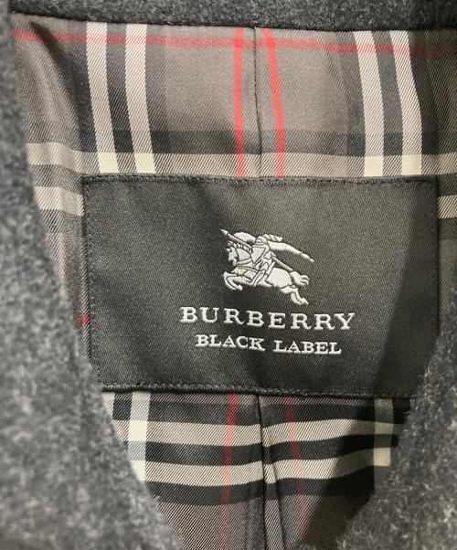 BURBERRY BLACK LABEL（バーバリーブラックレーベル）BURBERRY BLACK LABEL (バーバリーブラックレーベル) ウールカシミヤ比翼ステンカラーコート グレー サイズ:LLの古着・服飾アイテム
