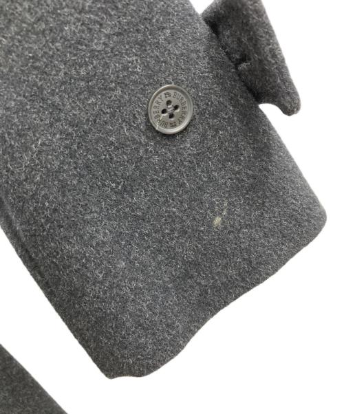 BURBERRY BLACK LABEL（バーバリーブラックレーベル）BURBERRY BLACK LABEL (バーバリーブラックレーベル) ウールカシミヤ比翼ステンカラーコート グレー サイズ:LLの古着・服飾アイテム