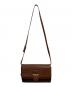 GUCCI (グッチ) キャンパスレザーショルダーバッグ ブラウン：12000円