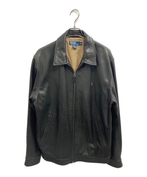 POLO RALPH LAUREN（ポロ・ラルフローレン）POLO RALPH LAUREN (ポロ・ラルフローレン) レザースイングトップ ブラック サイズ:Mの古着・服飾アイテム