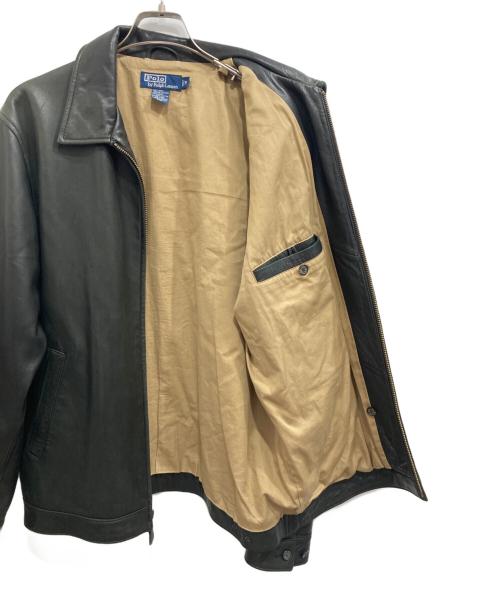POLO RALPH LAUREN（ポロ・ラルフローレン）POLO RALPH LAUREN (ポロ・ラルフローレン) レザースイングトップ ブラック サイズ:Mの古着・服飾アイテム