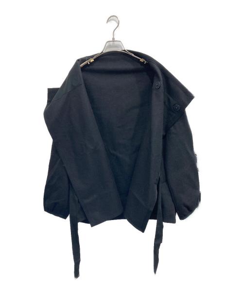 REGULATION Yohji Yamamoto（レギュレーションヨウジヤマモト）REGULATION Yohji Yamamoto (レギュレーションヨウジヤマモト) ダブルベルテットカーディガン ブラック サイズ:2の古着・服飾アイテム